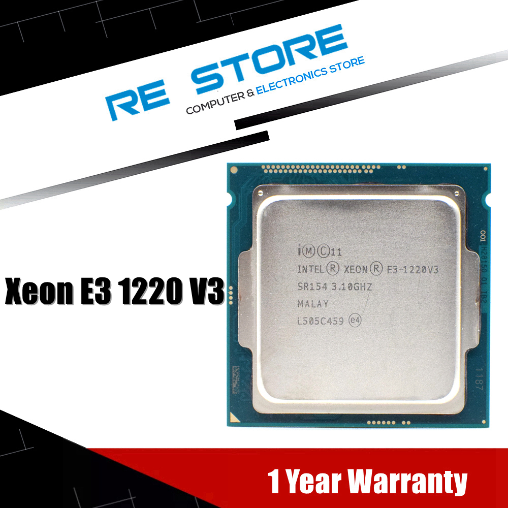 Used Intel Xeon E3 1220 V3 3.1GHz 8MB 4 Core SR154 LGA 1150 CPU Processor E3-1220V3