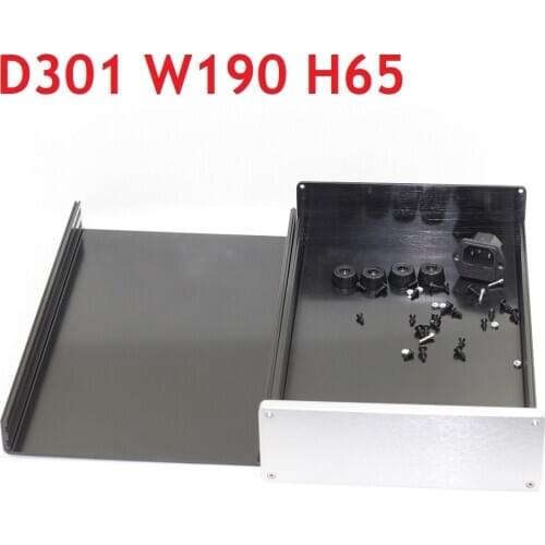 Size D301 W190 H65 DAC Amplifier Case Aluminum Chassis Power Supply DIY Case WA18 DAC Decoder Shell