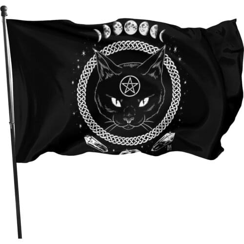 Cat Mysterious Divination Witchcraft Flag 90x150cm