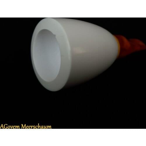 Handcarved AGovem Meerschaum Cigar Holder Handmade Mouthpiece Tip Humidor Tobacco Case Vintage Box AGM-22