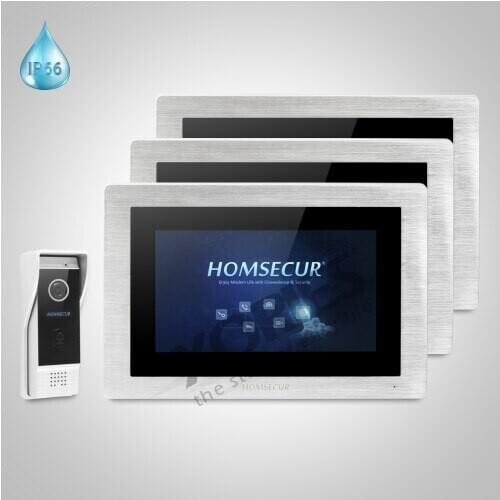 HOMSECUR 7" Hands-free Video&Audio Home Intercom+Waterproof Camera for Apartment BC031-B+BM714-S