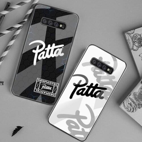 HOTCASHOP Fashion Brand Patta Phone Case Tempered Glass For Samsung S20 Plus S7 S8 S9 S10 Plus Note 8 9 10 Plus