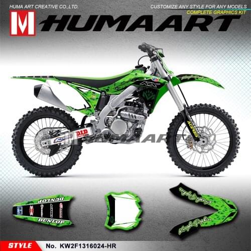 HUMAART Motocross Stickers MX Decals Graphics Full Vinyl Wrap Kit for KX250F KX 250F 2013 2014 2015 2016