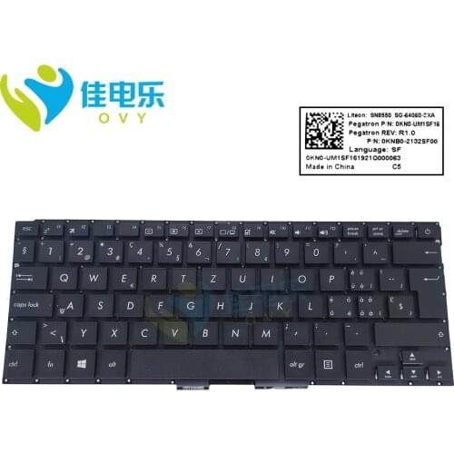 SW Swiss Laptop keyboard for ASUS ZenBook UX310 UX310U UX310UQ UQK UX310UAK keyboards qwertz enter keycap original 0KN0-UM1SF16