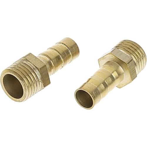 Brass Male Straight Barb Fitting Hose M1/4