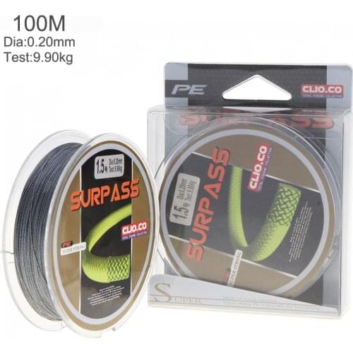 Fishing Line 100m Gray Super Strong Fishing Line 4 Strands Weaves PE Braided Fishing Rope Multifilament