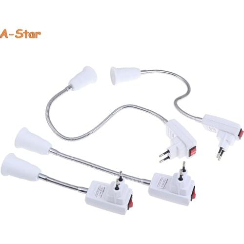 Hot! 1pcs E27 Table Light Bulb Lamp Holder Socket + Switch Adapter Converter EU Plug