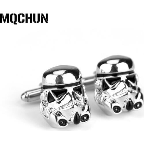 MOCHUN Fashion Jewelry Men Accessories Cufflinks Novelty Starwars Design Copper French Shirt Men Cufflinks-20