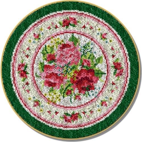 Latch hook rug kits carpet Flowers canvas printed carpet embroidery sale diy rug latch hook kits large home decor carpet diy