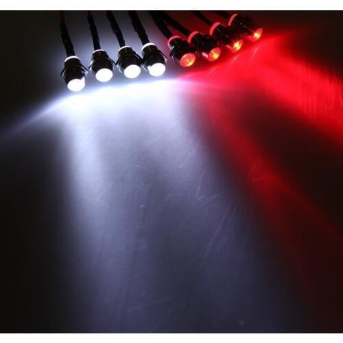 EBOYU RC 1:10 LED Light Kit White And Red 5mm Revo Jato Tra Slash HPI Futaba Plug