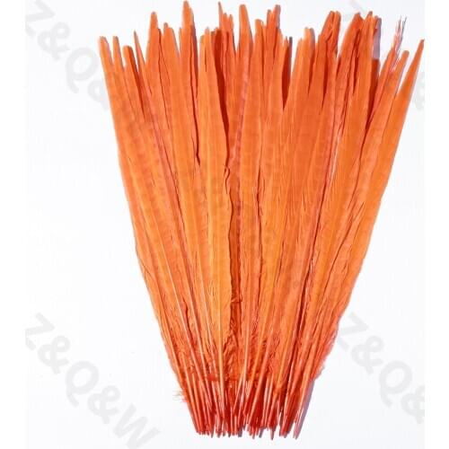 Natural 35-55CM Pheasant Tail Destaining Orange 10-100PCS DIY Craft Jewelry Performance Costume Headband Decoration