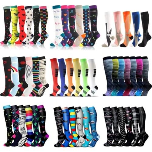 Men Women Compression Socks Varicose Veins Socks Football Soccer Sports Socks Unisex Outdoor Running Cycling Pressure Stockings