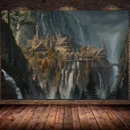 Landscape Castle Canvas Painting Moive Poster and Prints On Wall Art Picture for Home Living Room Bedroom Cuadros Decor Unframed