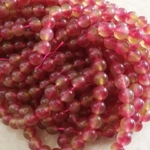 Multicolour stone jades chalcedony 4mm 6mm 8mm 10mm 12mm 14mm round smooth loose beads gifts jewelry making 15inch B32