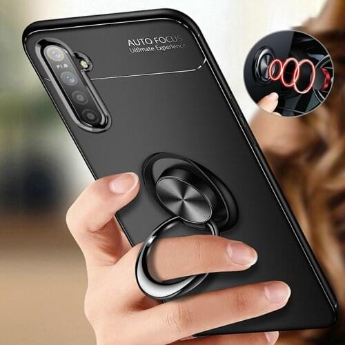 Luxury Ring Phone Case For OPPO A52 A72 A91 A92 A92S F5 F7 F11 Pro A3S A5S K3 K5 Realme 2 3 Pro X Lite XT Q C1 C2 C3 Cover Coque