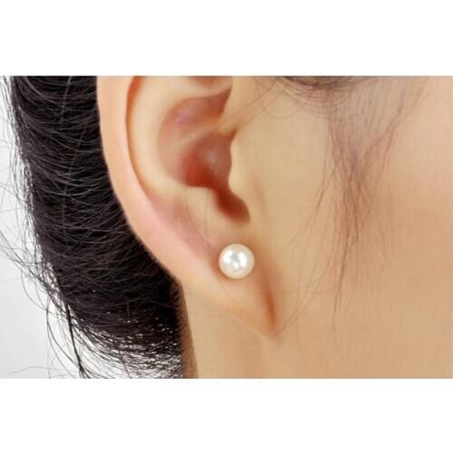Women Fashion Round Faux Pearl Simple Mini Ear Studs Earrings Party Jewelry Gift christmas earrings orecchini donna dropship
