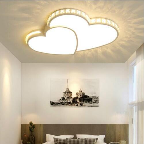 NEW Modern LED Chandeliers Heart Shape For Living Room Bedroom Dining Room Dimming Fixture Chandelier Ceiling Lamp