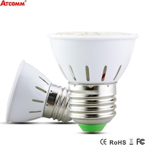 15W E27 LED Full Spectrum Grow Lights Lamp 220V 60 LEDs Bulb For Flowering Indoor Hydroponic Plant DIY Hydroponics Bonsai Garden