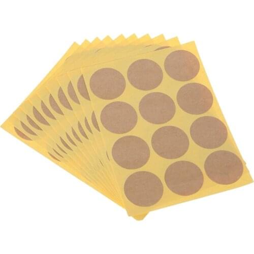 T84F 120Pcs Blank Round Craft Packaging Seals Kraft Sealing Sticker Label Paper DIY