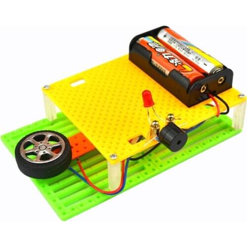 Telegraph machine creative assembly model diy technology puzzle early education toy small production can emit light and sound