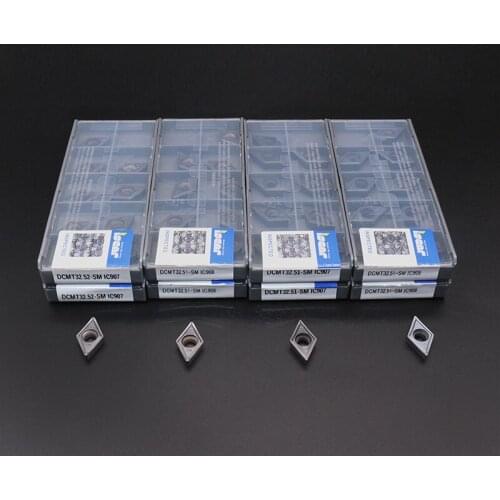 10PCS DCMT11T304 SM IC907 IC908 Internal Turning Tool DCMT11T308 SM IC907 IC908 Carbide insert Lathe cutter Tool turning insert