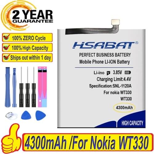 Top Brand 100% New 4300mAh WT330 Battery for Nokia WT330 Batteries + free tools
