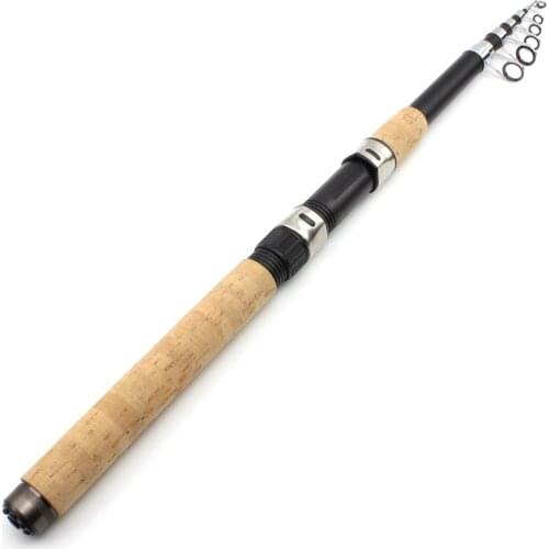 2.1m 2.4m 2.7m 3.0m 3.6m Sea Pole Carbon Material Fishing Rod Quality Telescopic fishing rod wooden handle Spinning Rods
