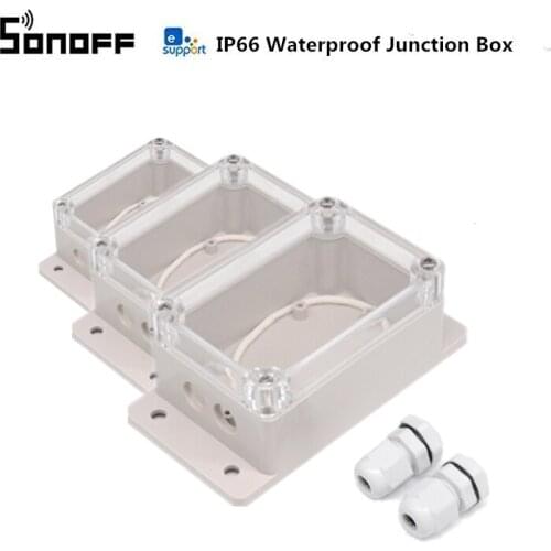 1-10 pieces SONOFF IP66 Waterproof Junction Box Waterproof Case Water Resistant Shell For Basic / RF / Dual / Pow