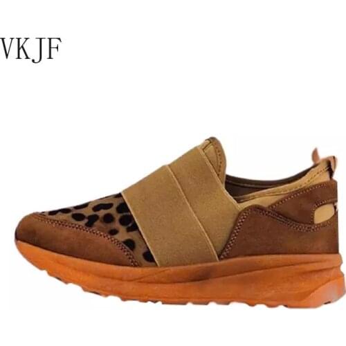 New Women Sneakers Ladies Leopard Vulcanized Ladies Shoes Slip on Casual Female Flat Comfort Light Walking Shoes Woman