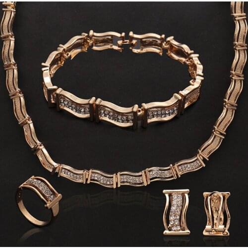 Fani 2020 Spain Gold Joyería jewelry set Wholesale Wedding woman accessories jewelry set quality statement bridal jewelry set