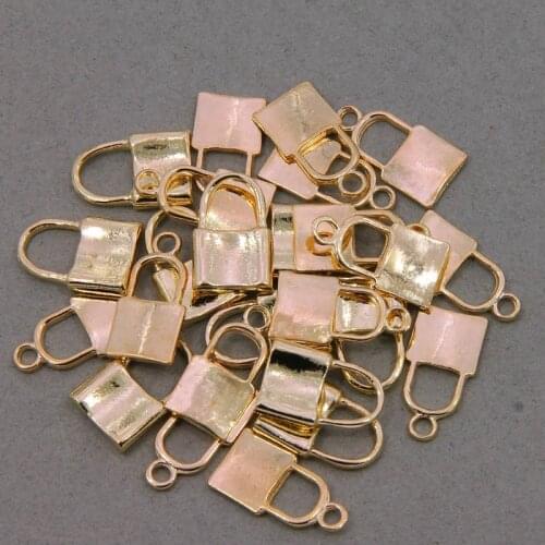 10pcs/lot Alloy Gold Lock Key Charms Couple Love Pendants for Diy Hip Hop Necklace Bracelet Jewelry Makings Wholesale