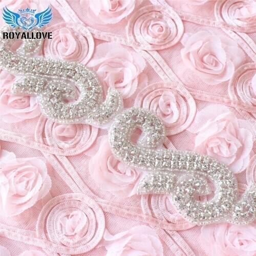10 Yards of applique trim Bridal Applique DIY Weddings Rhinestone trim rhinestone applique crystal sash bridal sash headband