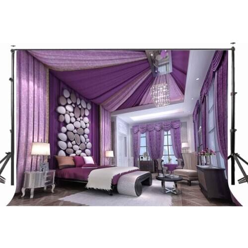 150x220cm Violet Indoor Decoration Backdrop Bedroom Photography Studio Props Background