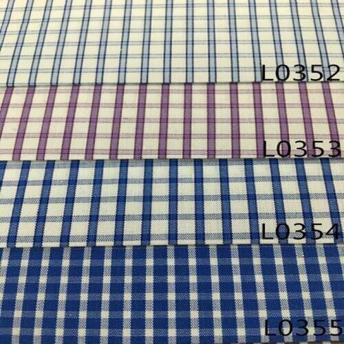 2016 cotton plaid shirt fabrics dyed high-density material for men and women dress shirt DIY