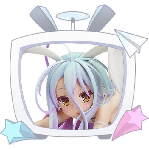 Anime No Game No Life Shiro Barefoot Bunny Girl Cute Sexy Cartoon Character Doll Anime Peripheral Collectibles Ornaments Toys