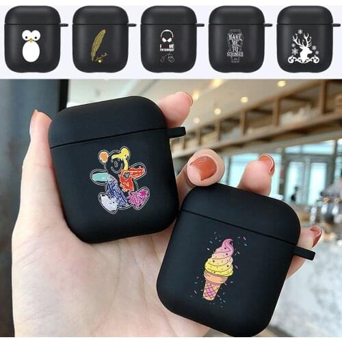 For Apple AirPods 2/1 Gen AirPods Case Wireless Bluetooth Headphones Matte TPU Soft Protector Case