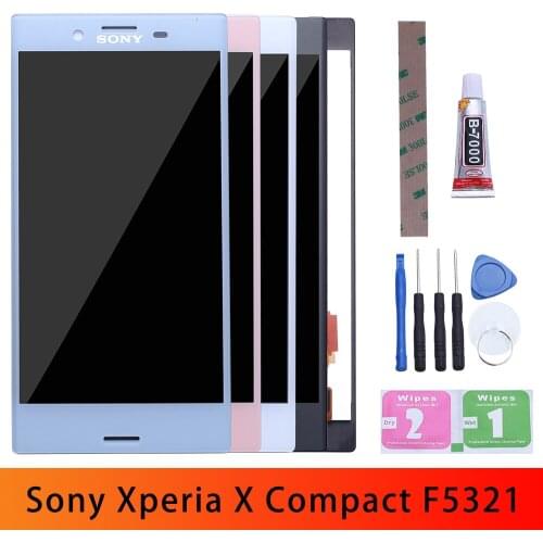 For Sony Xperia X Compact F5321 Display X Mini LCD Display With Touch Screen Assembly Frame Digitizer white black