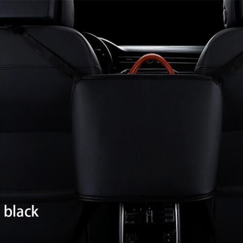 Pu leather bag car rear seat storage bag multifunctional storage bag seat middle hanging bag storage bag car supplies