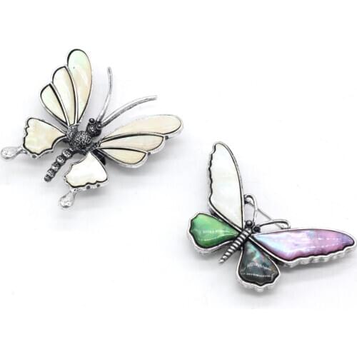 Exquisite Butterfly Brooche Vintage Pins Natural Shell Delicate Brooches for Women Bridal Gift Dress Accessories Elegant Pin