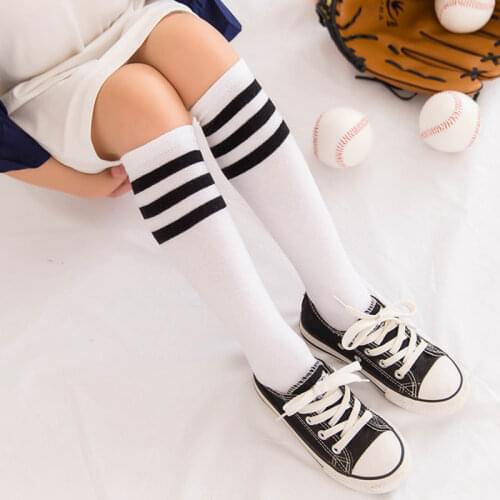 1 Pair Lytwtws Cute Fashion Stripe High Stockings Korea Children Football Stocks