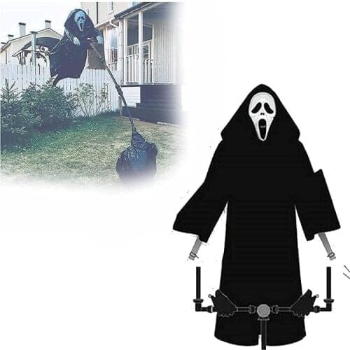 Creative Scarecrow Decoration Halloween Ghostface Scream Scarecrow Scary Hanging Grimace Skull Ghost Ornaments Garden Decor