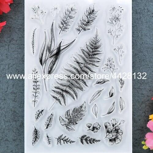 Leaves Scrapbook DIY photo cards rubber stamp clear stamp transparent stamp 11x16cm 9012026