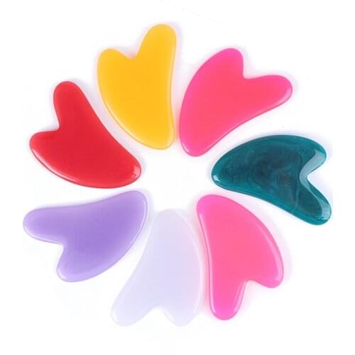 Heart Shaped Massage Beeswax Guasha Scraping Massage Scraper Face Massager Acupuncture Gua Sha Eye Face Board SPA Massage Tool
