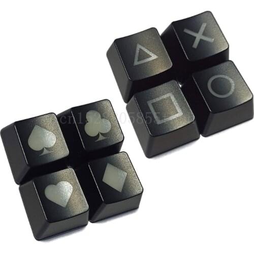 4Pcs Shine Through Keycaps ABS Backlit Etched Shine-Through Light Mechanical Keyboard Keycap Arrowkey Functions Oem Profile