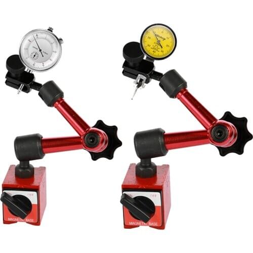 Mini Waterproof Leverage Dial Indicator Shockproof Magnetic Stand Base Holder Dial Test Indicator Dial Comparator 0.01mm