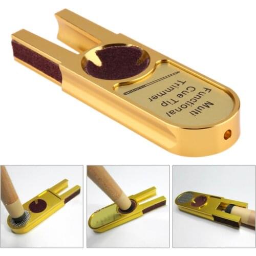 Multifunction Billiard Club Grinder Pool Cue Tips Repair Tools Wood and Aluminum 2 in 1 Multifunction Wooden Prick Radian Shaper