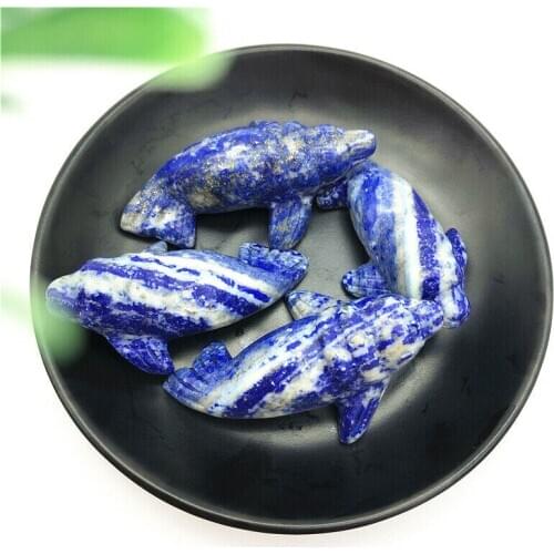 Natural Lapis Lazuli Sea Lion Carved Quartz Crystal Animal Healing Decor Gifts Natural Stones and Minerals
