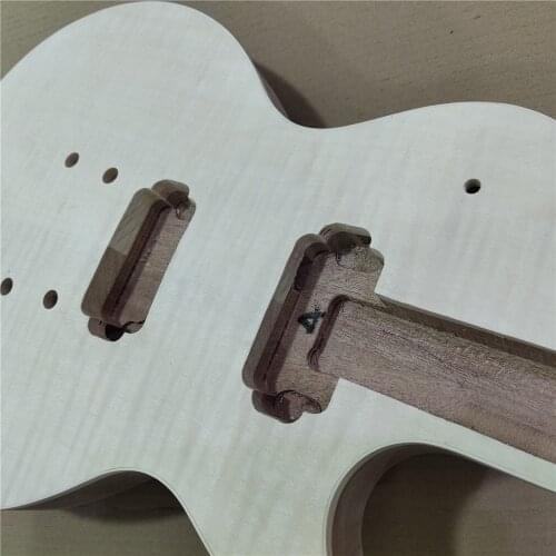 Unfinished DIY mahogany electric guitar body