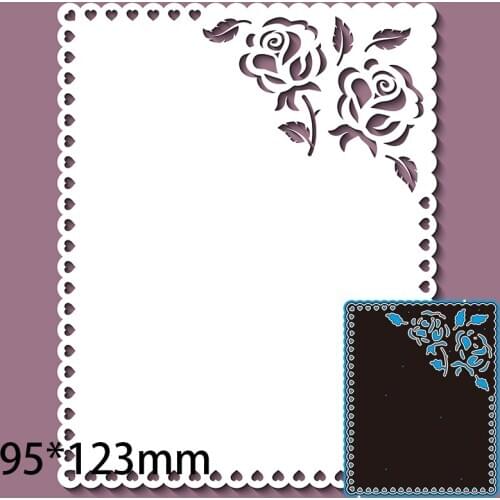 95*123mm Flower Edge Card New Metal Cutting Dies Scrapbooking DIY Album Paper Card Craft Embossing Stencil