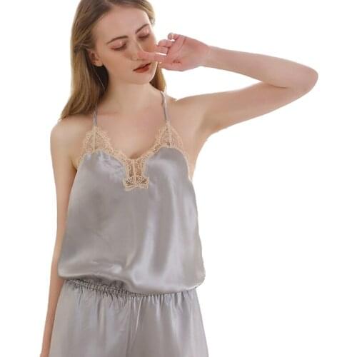 Factory wholesale 19mm100% Mulbery silk womens sexy and comfortable pajamas home wear 2021